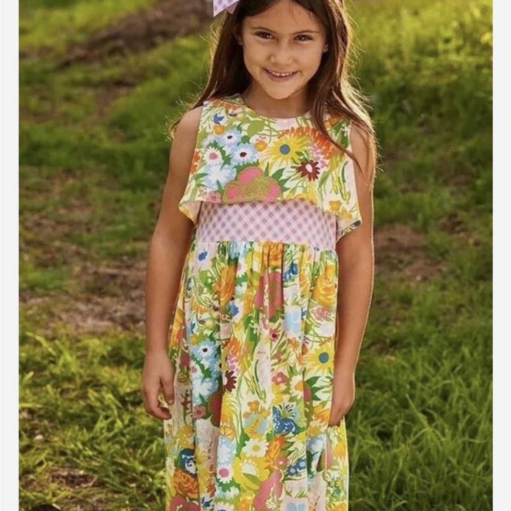 MATILDA JANE 8 Far Out Maxi Dress Floral Gingham (Brilliant Daydream)
